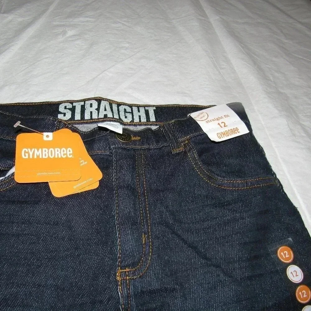 NWT GYMBOREE Straight Fit Dark Wash Jeans Size 12